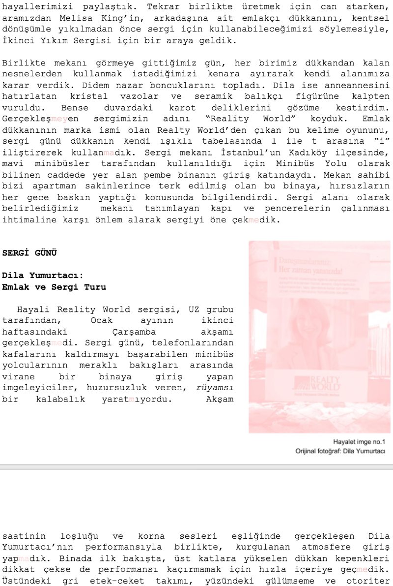 Imaginary Exhibition, page 3 of the text as published in Orta Format