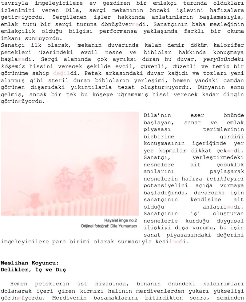 Imaginary Exhibition, page 4 of the text as published in Orta Format
